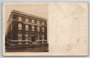 RPPC Amsterdam NY Y.M.C.A. Building Real Photo New York Postcard B50