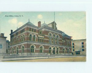 Divided-back POST OFFICE SCENE Utica New York NY AF1145