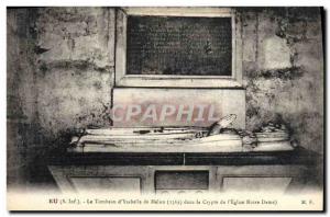 Old Postcard In The tomb & # 39Ysabelle Melun in the crypt of Our Lady & # 39...