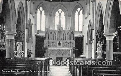 Colwyn Bay St Joseph's Catholic Church Postal Used Unknown 