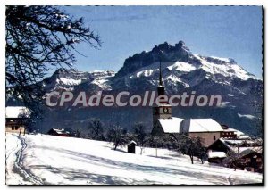 Postcard Modern Cordon Haute Savoie Winter Sports needle the church Warrens