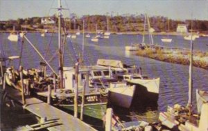 Massachusetts Cape Cod Fishing Vessels At The Dock 1953