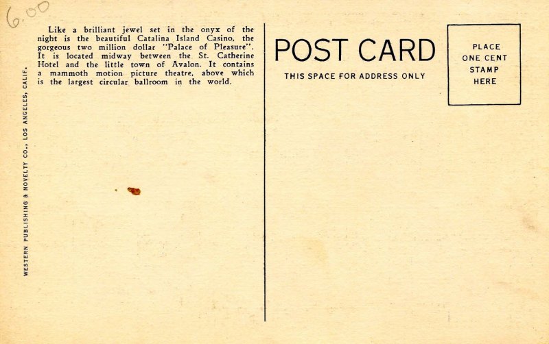 CA - Catalina Island. The Casino