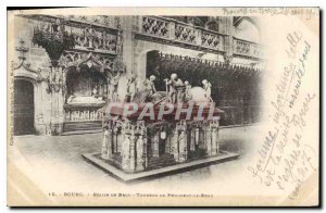 Old Postcard Bourg Brou Church Tomb of Philibert le Beau