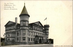 Wilmington Delaware DE No. 24 School Gothic Architecture c1910 Vintage Postcard