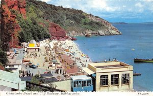 US54 UK England Babbacombe Devon Oddicombe beach and Cliff railway