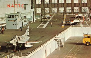 N.A.T.T.C. Naval Air Station, Lakehurst, N.J. Fighter Jets Chrome Postcard 