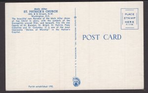 Washington DC - Interior Main Altar St. Patrick's Church ~ Chrome