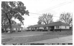 Cardinal Courts Motel Mountain Home Arkansas 1950 RPPC Real Photo postcard