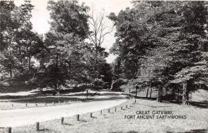 E29/ Fort Ancient Ohio RPPC Postcard c40s Native American Indian Mound 1