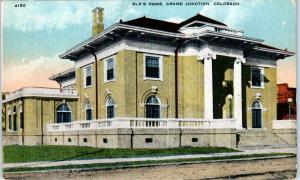 GRAND JUNCTION, CO Colorado    ELK'S  HOME     c1910s    Postcard