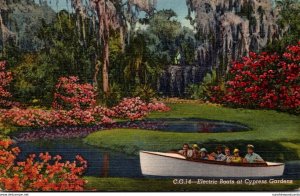 Florida Cypress Gardens Electric Boats Curteich