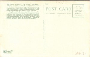 Crown Point Vista House Columbia River Hwy Oregon OR WB Postcard VTG UNP Vintage 