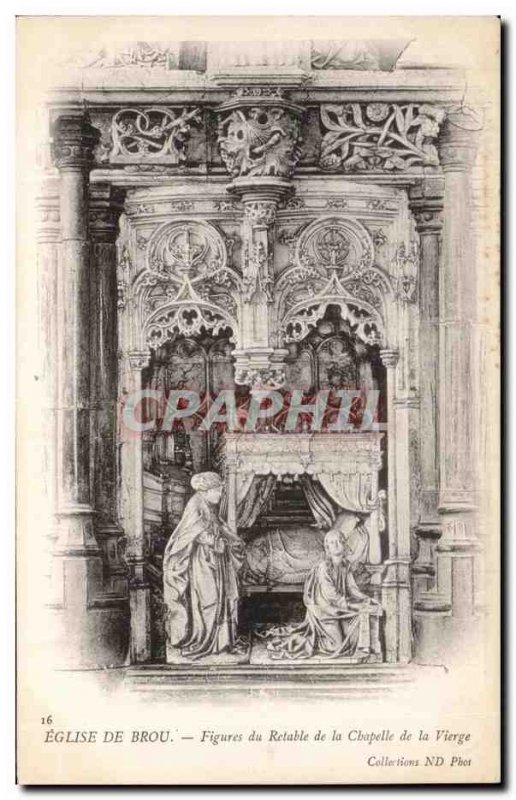 Postcard Ancient Church of Brou Figures Altarpiece of the Chapel of the Virgin