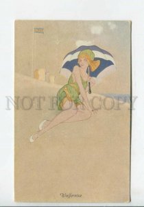 440019 B. WENNERBERG Woman FASHION Beach Wassernixe MERMAID Vintage postcard