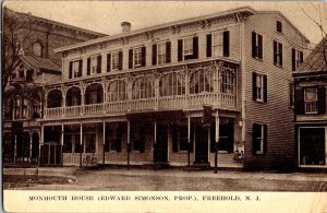 Monmouth House, Freehold NJ c1913 Vintage Postcard P73