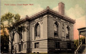 Postcard Public Library in Grand Rapids, Michigan