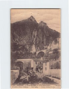 Postcard Franco-Italian frontier, Real Valley, Menton, France