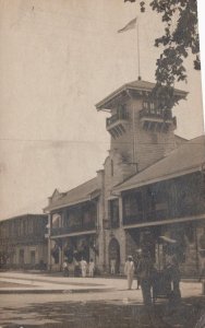 RPPC GAMBOANG CUSTOM HOUSE PHILIPPINES ZAMBOANG REAL PHOTO POSTCARD (c. 1910)