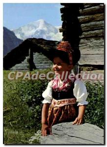 Modern Postcard From herens Costume On Arolla Pigne Valais