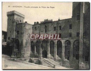 Old Postcard Avignon Main facade of the Palace of the Popes