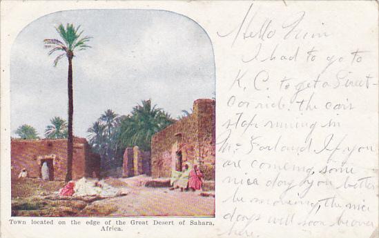 Africa Town Located On The Edge Of The Great Desert Of Sahara 1909