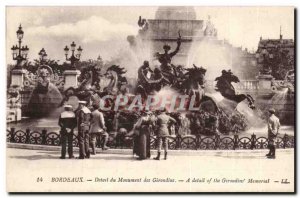 Bordeaux - Detail of the Monument of the Girondins - Old Postcard