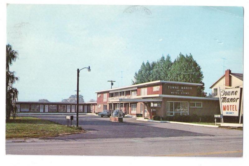 Towne Manor Motel Batavia NY 1973 Chrome