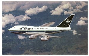 Saudia Saudi Arabian Airlines Boeing 747SP-68 Airplane Postcard