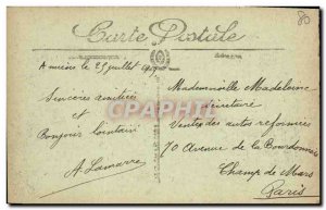 Old Postcard Amiens Rue des Jacobins All houses bombed Army