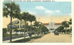 Autos 1920s Claredon Hotel Seabreeze Florida Postcard roadside 9516