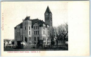 CANTON, South Dakota  SD   LINCOLN COUNTY COURT HOUSE  1910   Postcard