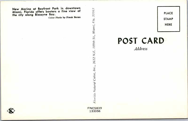 Postcard BOAT SCENE Miami Florida FL AK3749