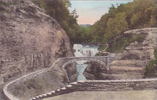 Lower Falls Bridge Over Genesee River Gorge Letchworth State Park P O Castile...