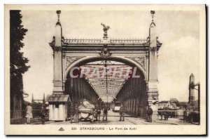 Old Postcard Strasbourg Le Pont De Kehl