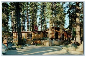 c1960's Kit Carson Lodge Resort Silver Lake Pine Trees Amador County CA Postcard 