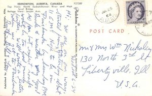 Alberta, Canada EDMONTON Large Letter Greetings Jasper Ave 1964 Vintage Postcard