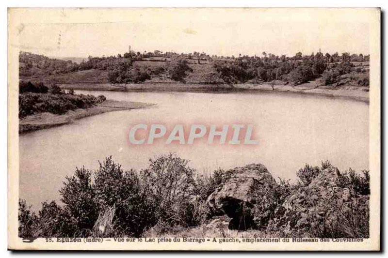 Indre - Eguzon - Lake view taken Dam - Old Postcard