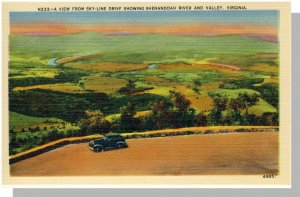 Shenandoah Valley, Virginia/VA Postcard,Sky Drive,Near Mint!