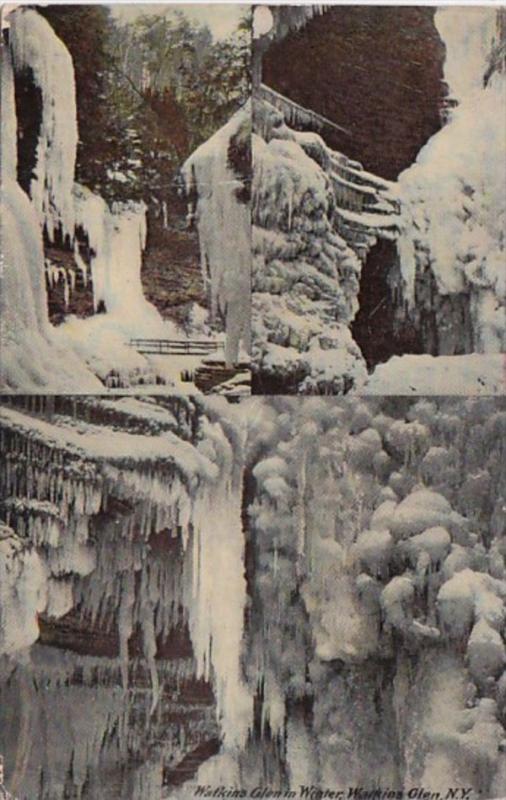 New York Watkins Glen In Winter 1920