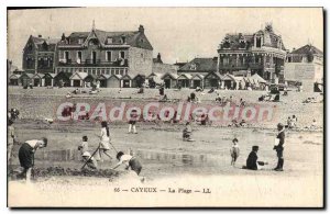 Old Postcard Cayeux The Beach