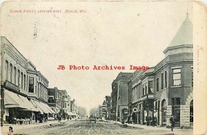 WI, Berlin, Wisconsin, Huron Street, Looking East, Business Section, Epstein
