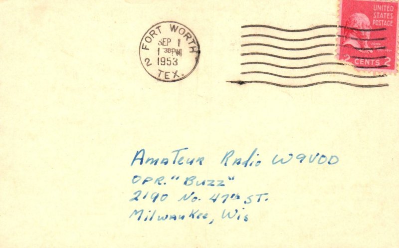 Radio QSL Fort Worth,TX