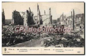 Postcard Ancient Ruins Argonne De Clermont