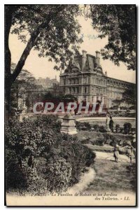 Old Postcard Paris Rohan Pavilion and the Tuileries Gardens Boat