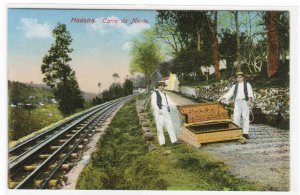 Carro do Monte Cog Railroad Madeira Portugal 1910c postcard