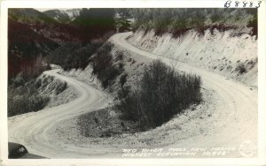 Red River Pass, New Mexico  - Highest Elevation, 10,888' Vintage RPPC Postcard