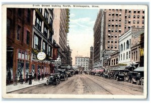 c1920's Sixth Street Looking North Minneapolis Minnesota MN Unposted Postcard