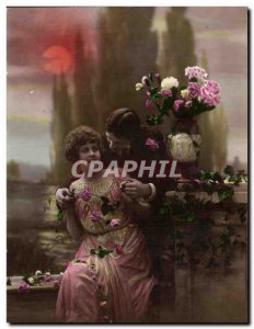 Fantasy - The tender love that unites us - Old Postcard