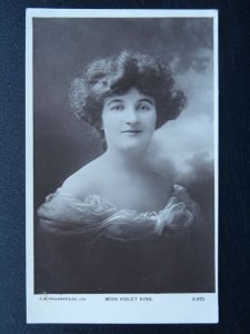 Actress MISS VIOLET KING c1905 RP Postcard by C.W. Faulkner